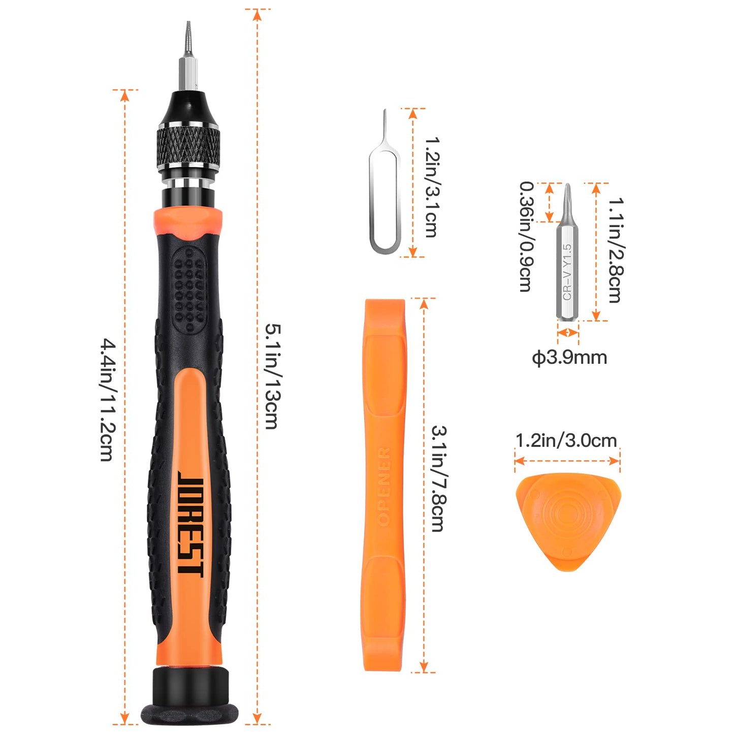 JOREST 40PCS Precision Screwdriver Set for Electronics Repair, Magnetic Mini Tool Kit with Torx,