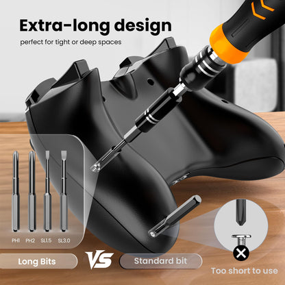 JOREST 40PCS Precision Screwdriver Set for Electronics Repair, Magnetic Mini Tool Kit with Torx,