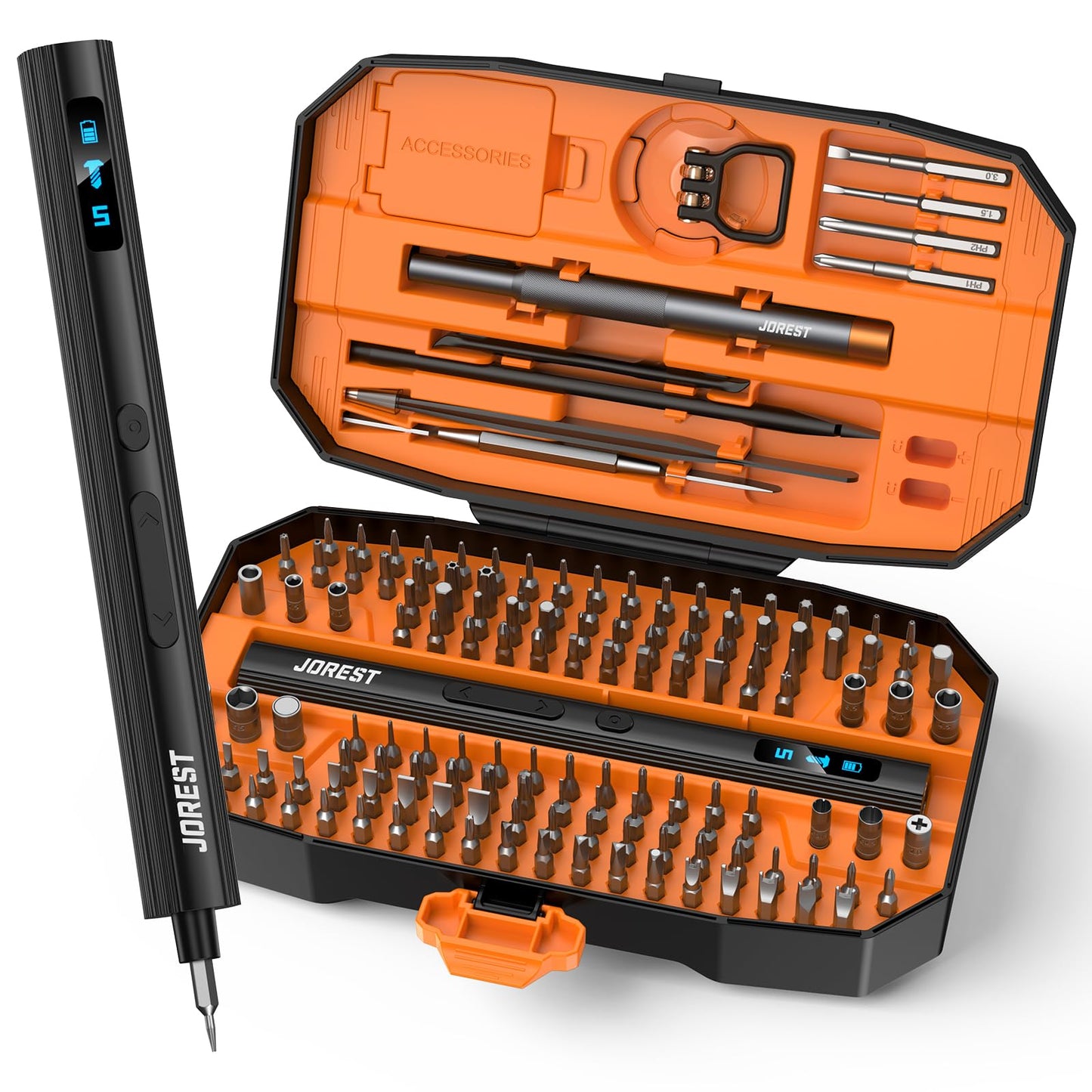 JOREST 40PCS Precision Screwdriver Set for Electronics Repair, Magnetic Mini Tool Kit with Torx,
