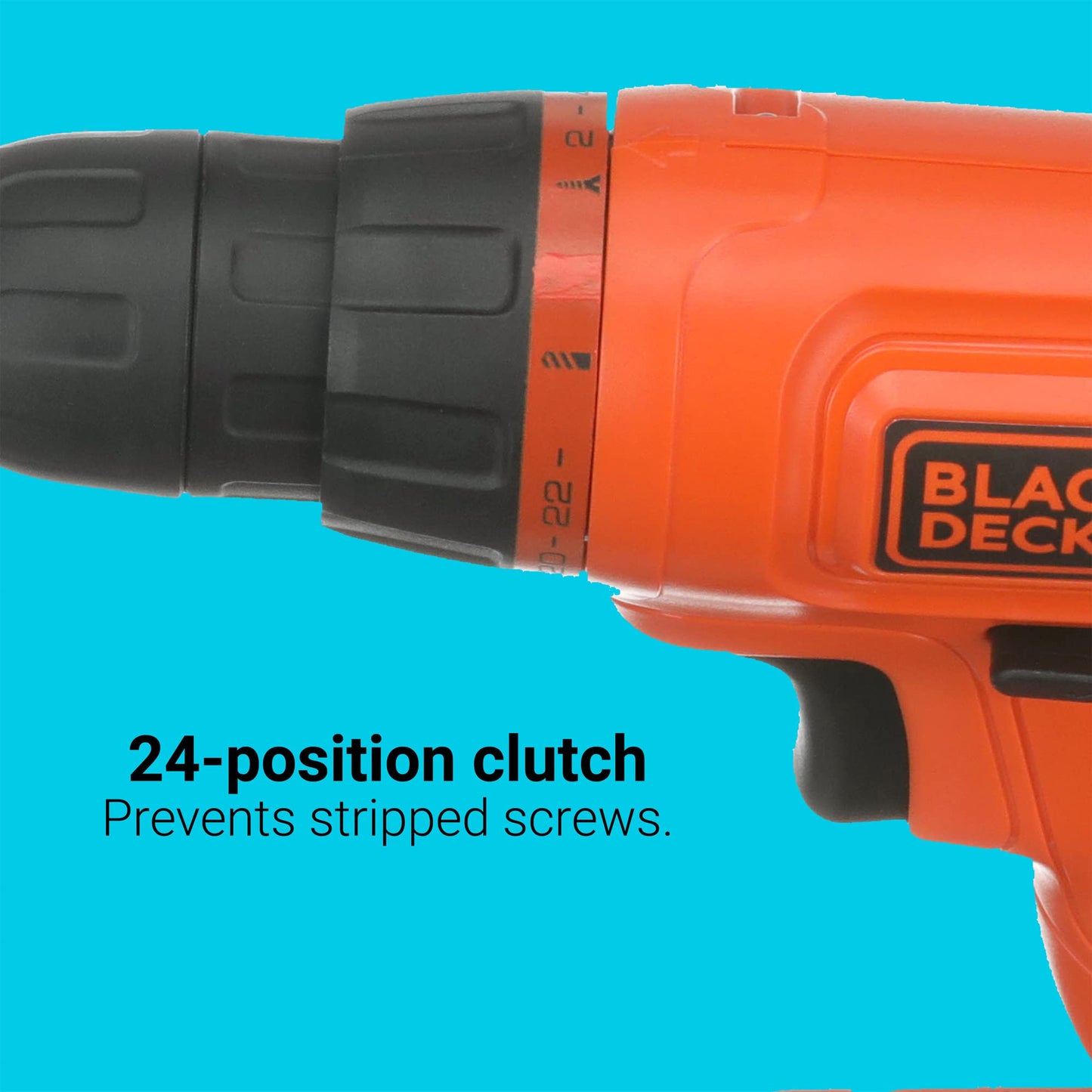 BLACK+DECKER 20V MAX* POWERCONNECT Cordless Drill Driver Kit with Drill Bit Set and Sockets, 100 pc. Tool Kit for Home, Battery and Charger Included ,Orange (BDC120VA100)
