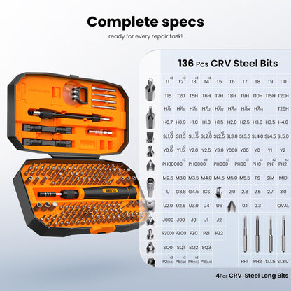 JOREST 40PCS Precision Screwdriver Set for Electronics Repair, Magnetic Mini Tool Kit with Torx,
