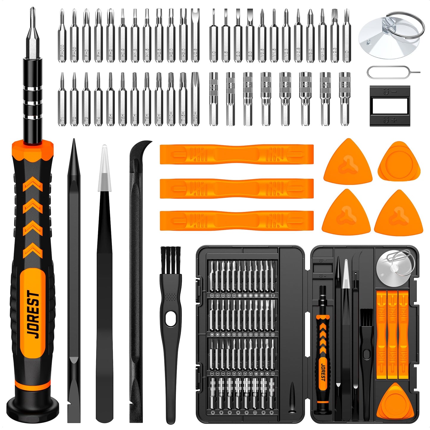 JOREST 40PCS Precision Screwdriver Set for Electronics Repair, Magnetic Mini Tool Kit with Torx,