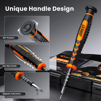 JOREST 40PCS Precision Screwdriver Set for Electronics Repair, Magnetic Mini Tool Kit with Torx,