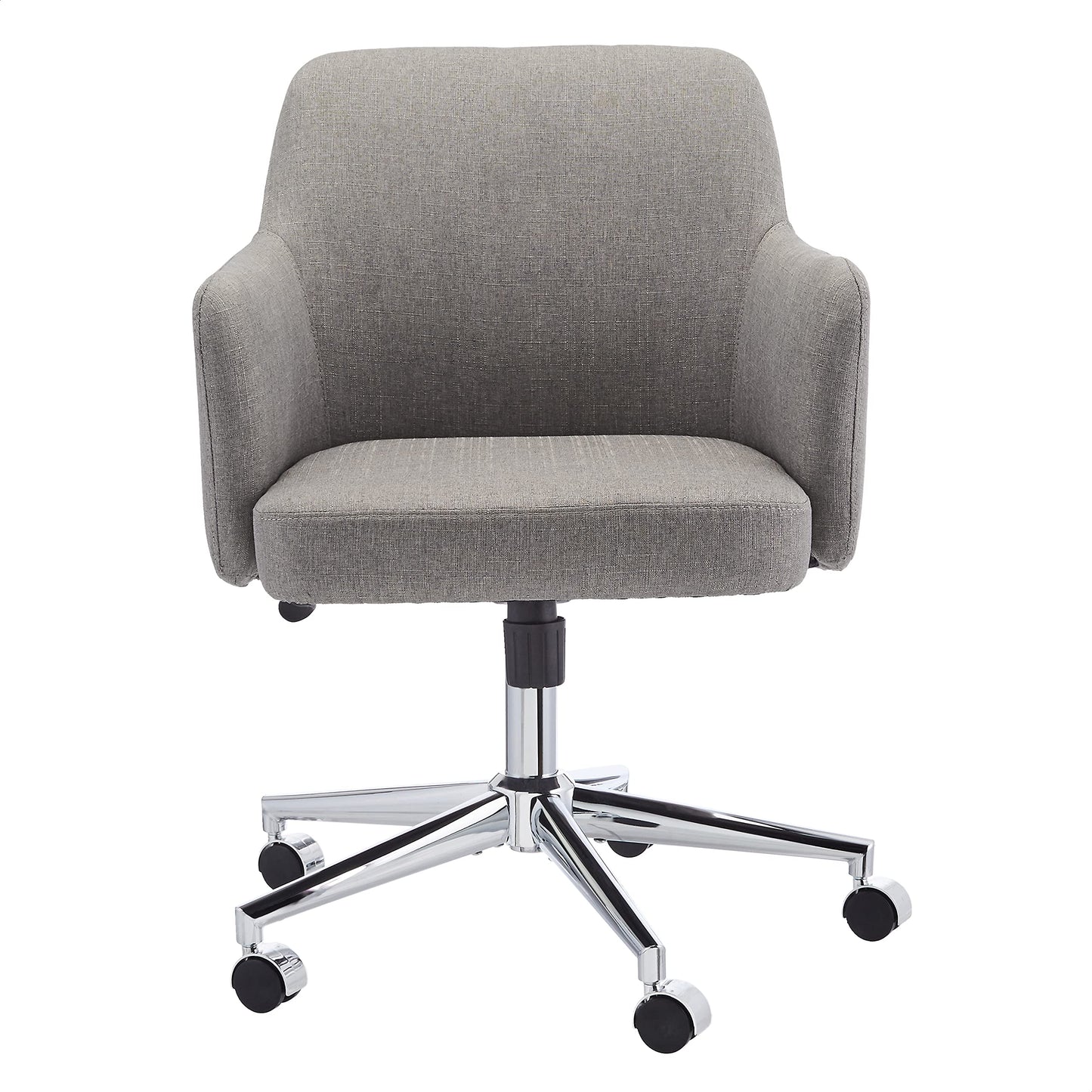 Amazon Basics Modern Home Office Desk Chair with Adjustable Height, 360 Degree Swivel, Smooth-Rolling Wheels, High-Density Foam Cushioning, Light Gray