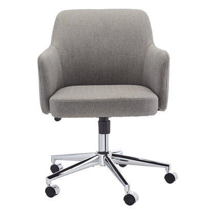 Amazon Basics Modern Home Office Desk Chair with Adjustable Height, 360 Degree Swivel, Smooth-Rolling Wheels, High-Density Foam Cushioning, Light Gray